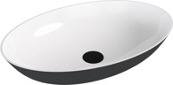 POLYSAN UNITY CONCEPT Umivaonik, 60x40 cm, ovalni, lijevani mramor, bijela i antracit