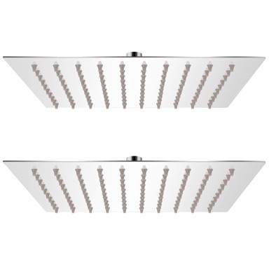 Glava za tuš od nehrđajućeg čelika 2 kom 20 x 20 cm