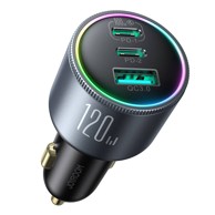 JOYROOM Auto punjač JR-CCN07 , 3-Port C to C, 120 W, sivi