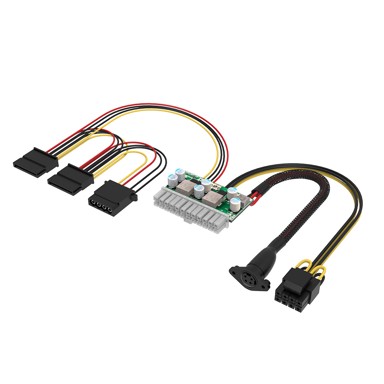 AKASA Kabel Compact Power 200, 24-Pin ATX, 4-Pin Power DIN - 200 Watt-AK-PE200-01