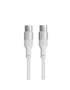 KSIX Kabel USB-C na USB-C, 60 W, silikonski, aluminijski konektori, 1 m, bijeli