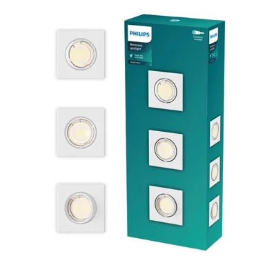 PHILIPS Peridot ugradbena podesiva svjetiljka 7w gu10 bijela 3pk