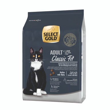 SELECT GOLD Cat Classic Fit Adult perad s rižom 2,5 kg