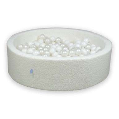 MIMII Suhi bazen 110 x 30 Boucle White 400 kuglica, bijela, biserna