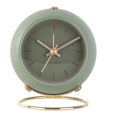 KARLSSON Budilica Globe ø 9,5 cm, prirodna