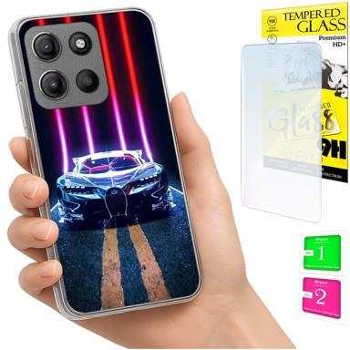Futrola za Motorola moto G15 / G15 power, maska, stražnja strana, kućište + staklo