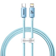 BASEUS USB kabel Tip-C Crystal Shine, 20W, 1.2 m, plavi