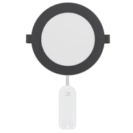 FEROTEHNA LED ugradbeni panel, 12 W, 1140 lm, 3000/4000/6500 K, IP20, crni