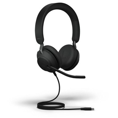 JABRA Slušalice Evolve2 40 SE, crne, on-ear, Stereo, USB-C