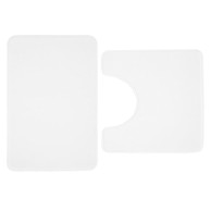 CATHERINE LANSFIELD Bijele kupaonske prostirke u setu 2 kom za WC 50x80 cm Anti-Bacterial