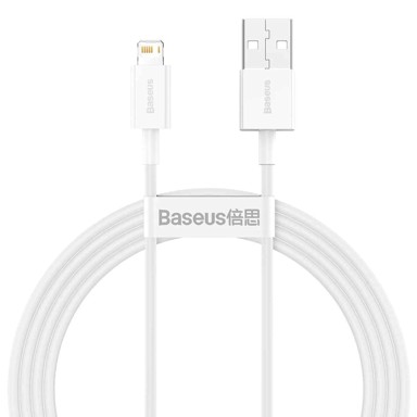 BASEUS USB kabel, Lightning, 2.4 A, 1,5 m, bijeli 