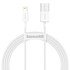 BASEUS USB kabel, Lightning, 2.4 A, 1,5 m, bijeli 