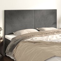 Uzglavlja 4 kom tamnosivi 80x5x78/88 cm baršunasta