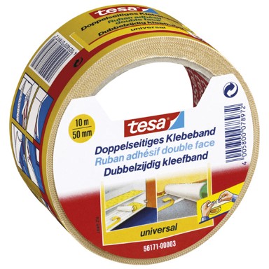 TESA Obostrana ljepljiva traka, Universal, 50 mm x 10 m, bijela