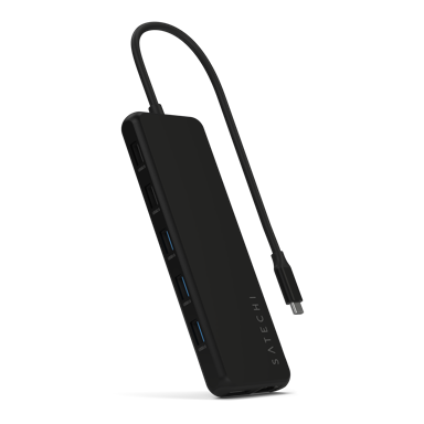 SATECHI Adapter USB-C 13u1, Triple Display Multiport, crni