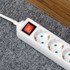 REBEL Produžni kabel, 5 Schuko utičnica, prekidač, 3 m