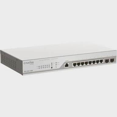D-LINK Switch DBS-2000-10MP, 8xGigabit PoE, upravljani, Nuclias Cloud, 130W