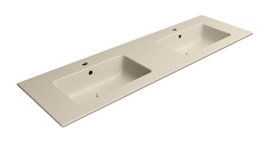 GSI Keramički dvostruki umivaonik Pura Slim, 142 x 46 cm