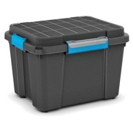 KIS Crna plastična kutija za pohranu s poklopcem 49, 5x39x34 cm Scuba Box 