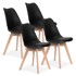 MODERNHOME Set od 4 stolice, crni