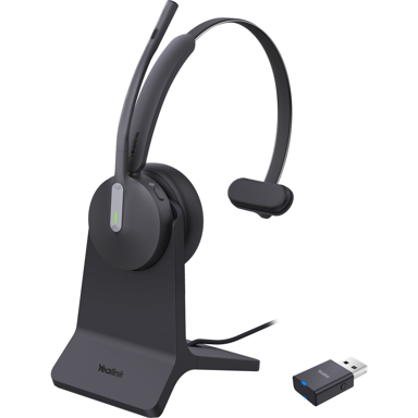 YEALINK Slušalice WH64 Hybrid Mono with Charging Stand, bežične, Bluetooth, s postoljem za punjenje, crne