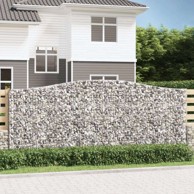 Gabionska košara s lukom za ogradu, 400 x 30 x 160/180 cm, pocinčano željezo