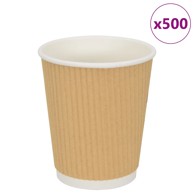 Papirnate šalice za kavu 500 kom, 8 oz, 200 ml, smeđe