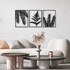 WALLITY Metalni zidni ukrasi u setu 3 kom 118x50 cm Yakomo 