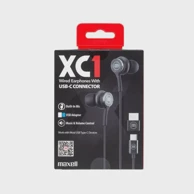 MAXELL Žične slušalice XC1, USB C, crne