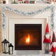 Garland od božićnih kuglica, 186 cm, polistiren, srebrna