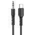HOCO Adapter audio kabela UPA17, USB kabel tip C na priključak 3,5 mm, 1 m, crni