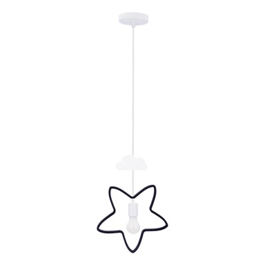 CANDELLUX LIGHTING Dječja svjetiljka Single, crno-bijela, metalno sjenilo