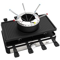 ZILAN Električni roštilj ZLN8856, crni, raclette, fondue, 1400 W, 3u1
