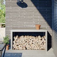 Stalak za drva za ogrjev 100x40x60 cm od nehrđajućeg čelika