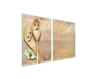 Staklena zaštitna ploča za štednjak Žlica 2 x 45 x 52 cm