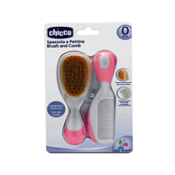 CHICCO Četka i češalj za kosu 00006569100000, 2 kom, ružičasto-bijeli