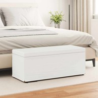 Stolica 101x41x40 cm, umjetna koža i drvo, bijela