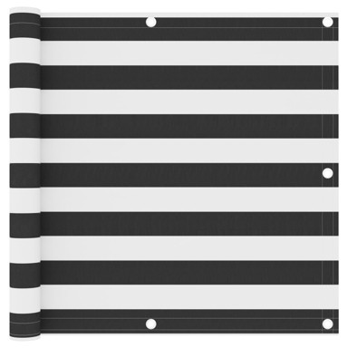 Zastor balkonski, Oxford tkanina, 90x600 cm, antracit i bijela