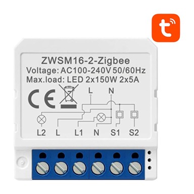 AVATTO Pametni prekidač ZWSM16 W2, ZigBee, Tuya