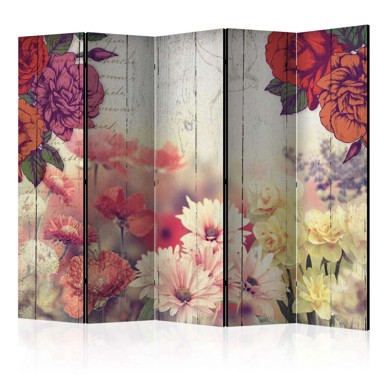 Sobna pregrada u 5 dijelova Vintage Flowers II 225x172