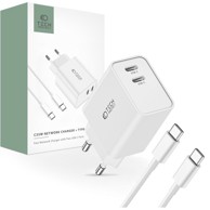 TECH-PROTECT Zidni punjač C35W 35W 2x Type C + Type C to Type C kabel