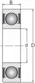 KINEX Kuglični ležaj 6000 2RSC3, 10 x 26 x 8 mm