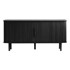 UNIQUE FURNITURE Crna niska komoda u dekoru hrasta s kliznim vratima 76x160 cm Cavo