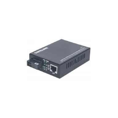 INTELLINET Medijski pretvarač 545068, 1000 Mbit/s, SC, jednomodno vlakno, crni