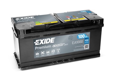 EXIDE Akumulator 100Ah D+ EA1000 35,3x17,5x19,0 (900A)