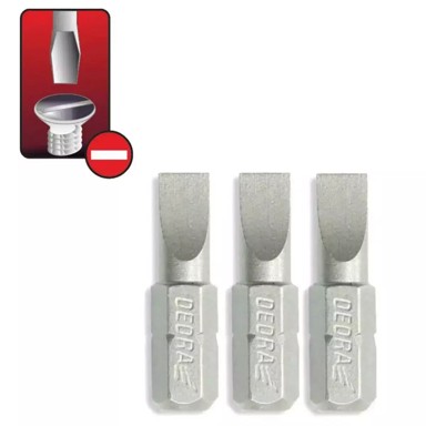 Bitovi za odvijač ravni SL5.5x25 mm, 3 kom., blister