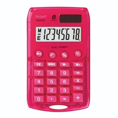 REBELL Kalkulator Starlet, komercijalni, pink
