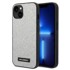 KARL LAGERFELD Futrola, iPhone 14 Plus, Glitter Plaque Logo, srebrna
