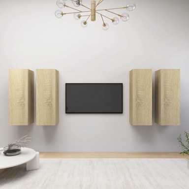 TV ormarići 4 kom boja hrasta sonome 30,5x30x90 cm od iverice