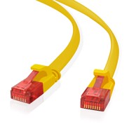 HELOS Ultraplosnati patch kabel Cat.6 U/UTP AWG 32, žuti, 15,0 m